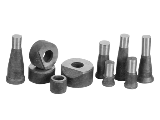 A set of punches and round dies of several sizes.